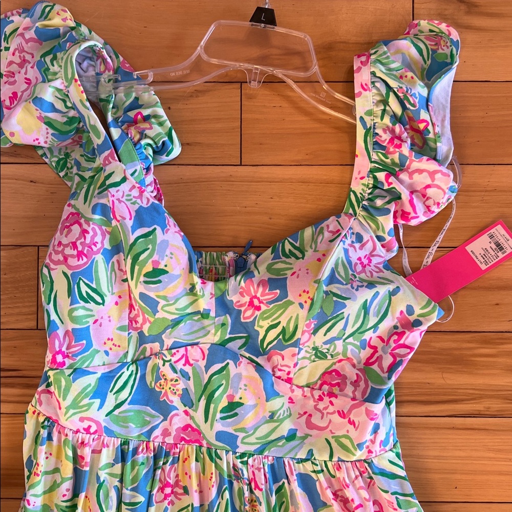 Lilly Pulitzer bayleigh flutter sleeve dress in grove garden - Picture 9 of 11